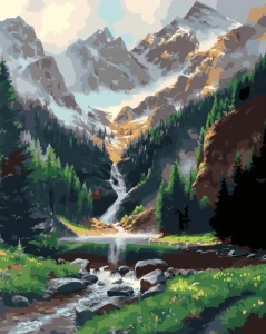 Górski potok - 50x65 cm