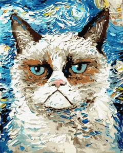 Kot Van Gogha - 50x65 cm