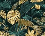 Złota monstera - 50x65 cm