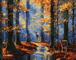 W jesiennym lesie - 50x65 cm