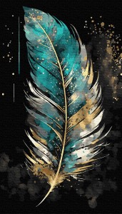 Delikatne piórko - 40x70 cm