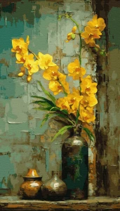 Słoneczna orchidea - 40x70 cm