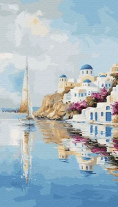 Słoneczne Santorini - 40x70 cm