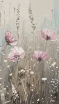 Pudrowe maki - 40x70 cm 
