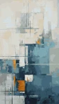 Błękitna abstrakcja - 40x70 cm 
