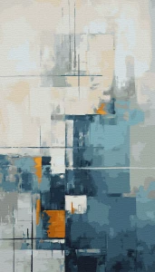 Błękitna abstrakcja - 40x70 cm 