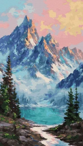 Wysokie szczyty - 40x70 cm
