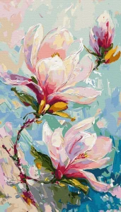 Niebiańskie magnolie - 40x70 cm