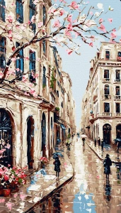 Deszczowa wiosna - 40x70 cm
